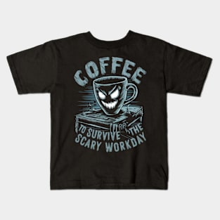 Horror Movie Coffee Halloween Fans Costume Movies Created Kids T-Shirt